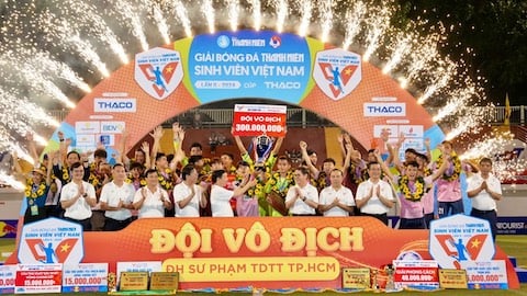 Giải bóng đá sinh viên Việt Nam 2024: ĐH Sư phạm TDTT TP.HCM vô địch sau loạt ‘đấu súng’